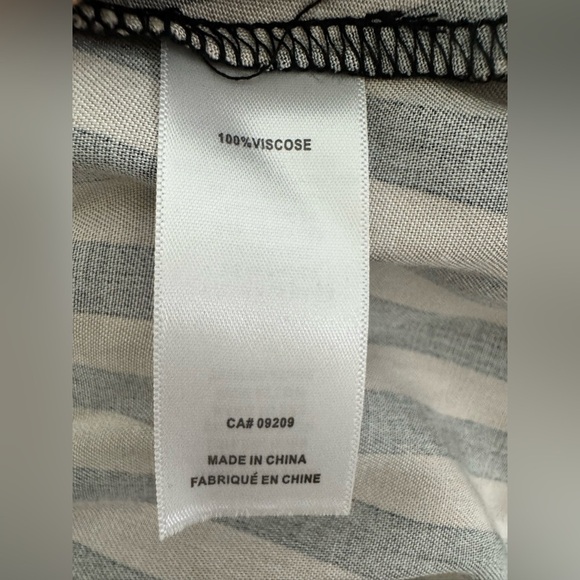 Women’s Cleo Tie Front Caramel and Black Striped Midi Fall Peak-a-boo Dress - Picture 6 of 7